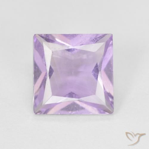 1.21ct Naturel Violet Rosâtre Améthyste, Carré, VS