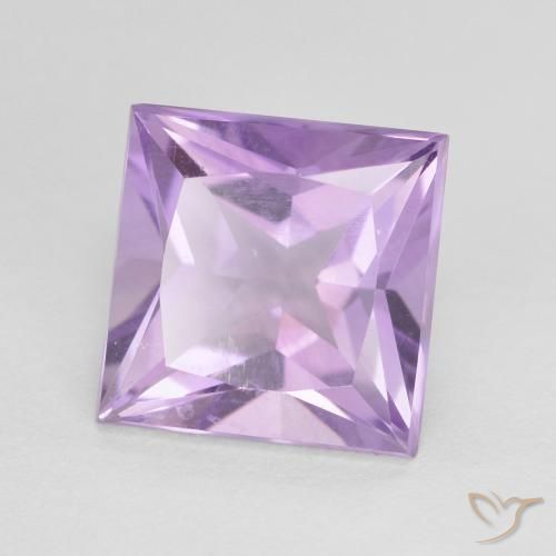 Améthyste Violet rose moyen naturelle Carré, 2.25 ct, VS