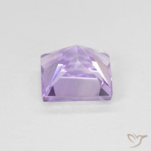 Améthyste Violet rosâtre léger naturelle Carré, 1.10 ct, VS
