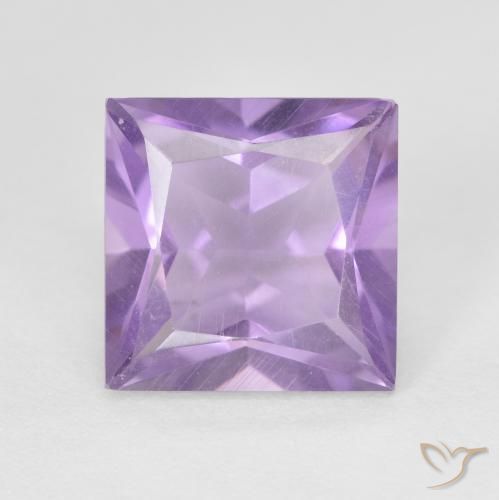2.35ct Naturel Violet rosâtre léger Améthyste, Carré, VVS