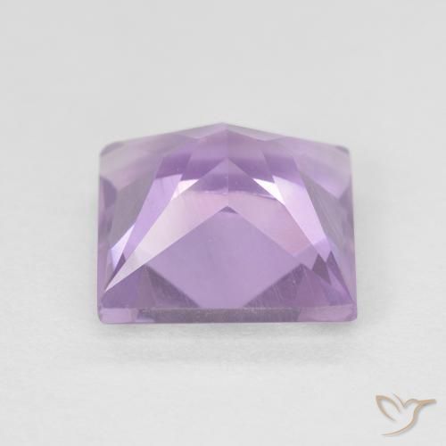 Améthyste Violet rosâtre léger naturelle Carré, 2.35 ct, VVS