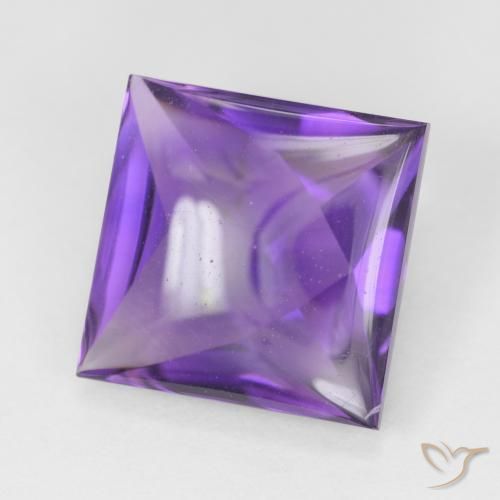 Améthyste Medium Light-Violet naturelle Carré, 4.10 ct, Transparent
