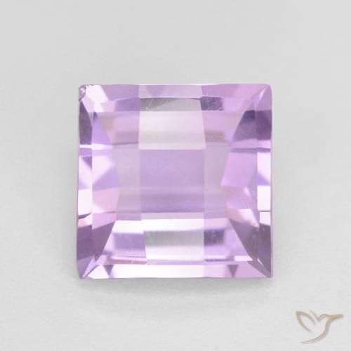 2.41ct Naturel Violet Rosâtre Améthyste, Carré, VVS