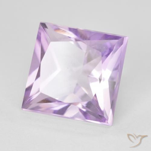 Améthyste Violet moyen naturelle Carré, 4.33 ct, VVS
