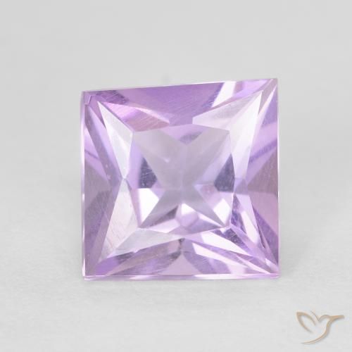 1.55ct Naturel Violet rose moyen Améthyste, Carré, VVS
