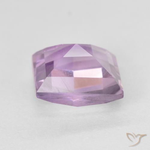 Améthyste Violet rosâtre léger naturelle Carré, 1.71 ct, VVS