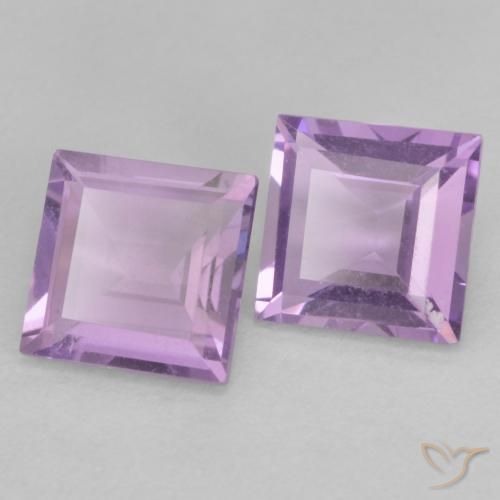 Shop natural 0.94ct Violet rosâtre léger Améthyste gems, Carré, from Brésil at GemSelect. In stock, global shipping!
