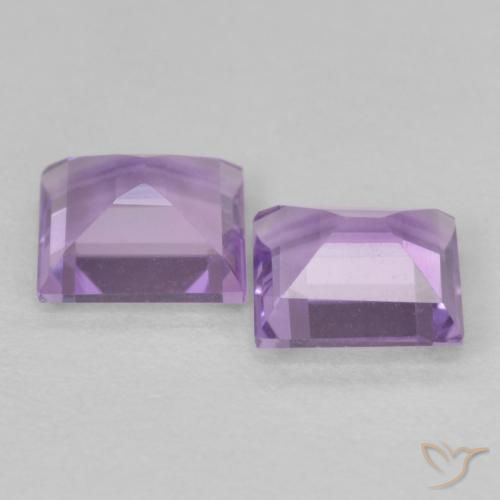 Shop natural 0.94ct Violet rosâtre léger Améthyste gems, Carré, from Brésil at GemSelect. In stock, global shipping!