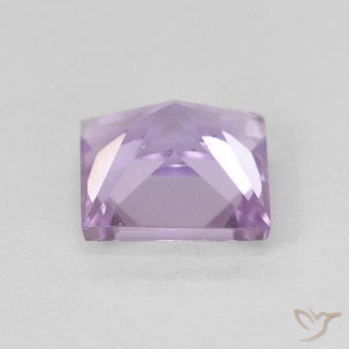 Améthyste Violet rosâtre léger naturelle Carré, 1.06 ct, VS
