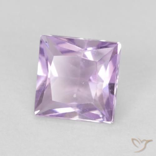 Améthyste Violet moyen naturelle Carré, 0.65 ct, VS