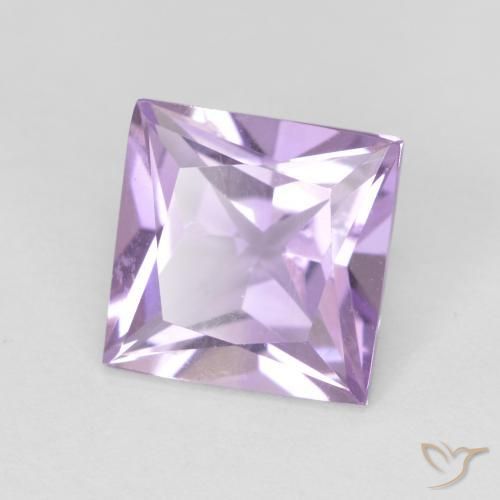 Améthyste Violet clair naturelle Carré, 2.03 ct, VS