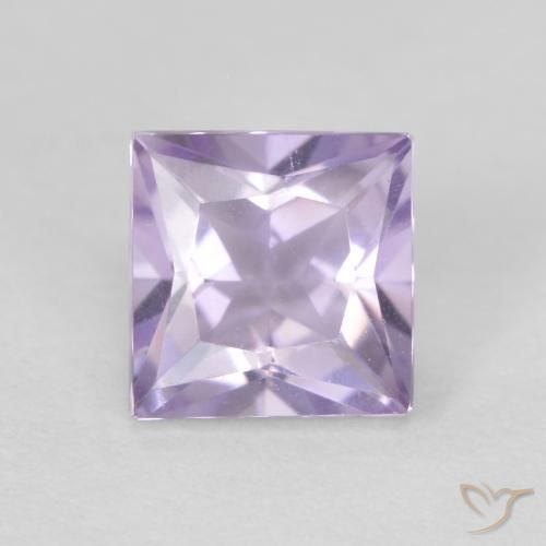 0.66ct Naturel Violet clair Améthyste, Carré, VVS-VS