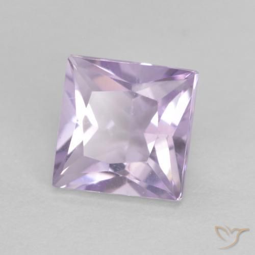 Améthyste Violet clair naturelle Carré, 0.66 ct, VVS-VS