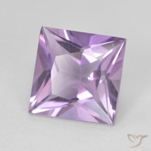 Améthyste Violet rose moyen naturelle Carré, 2.09 ct, VVS-VS