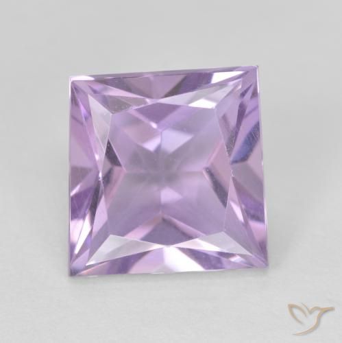 3.09ct Naturel Violet clair Améthyste, Carré, VVS