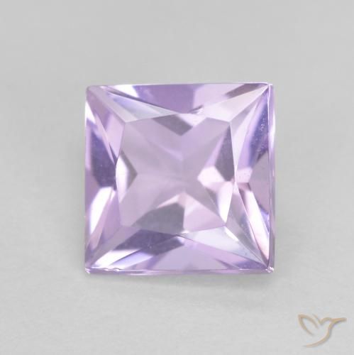 0.97ct Naturel Violet clair Améthyste, Carré, VVS