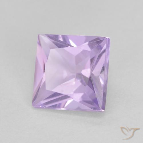 Améthyste Violet clair naturelle Carré, 0.97 ct, VVS