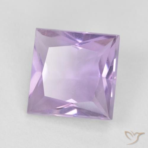 Améthyste Violet clair naturelle Carré, 1.23 ct, VVS