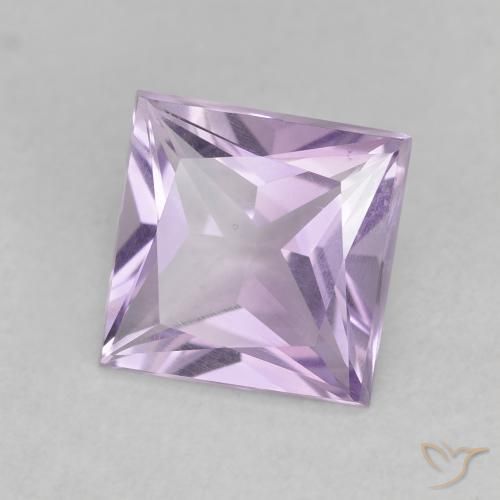 Améthyste Violet clair naturelle Carré, 1.80 ct, VVS