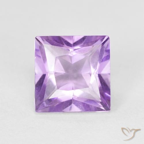 1.08ct Naturel Violet iris rosâtre Améthyste, Carré, VVS