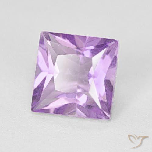 Améthyste Violet iris rosâtre naturelle Carré, 1.08 ct, VVS