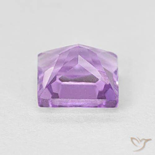 Améthyste Violet iris rosâtre naturelle Carré, 1.08 ct, VVS