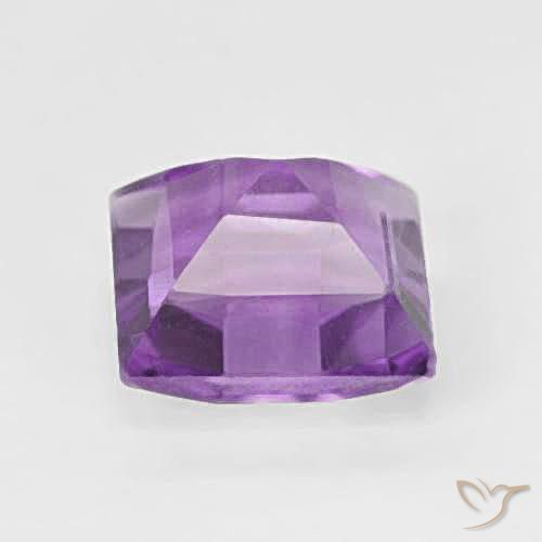 Améthyste Violet Rosâtre naturelle Carré, 1.75 ct, VVS-VS