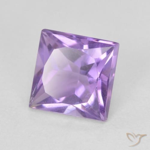 Améthyste Violet Rosâtre naturelle Carré, 1.13 ct, VVS-VS