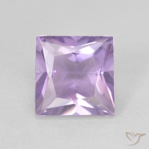 1.05ct Naturel Violet Rosâtre Améthyste, Carré, VVS-VS