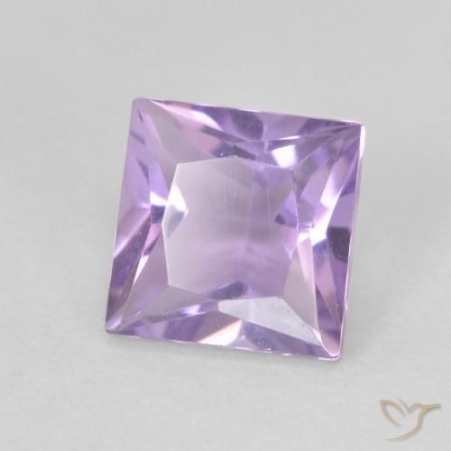 Améthyste Violet Rosâtre naturelle Carré, 1.05 ct, VVS-VS