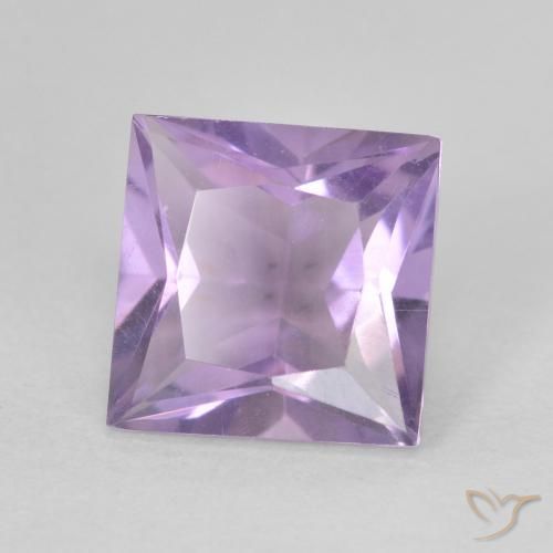 Améthyste Violet rose moyen naturelle Carré, 2.29 ct, VVS-VS