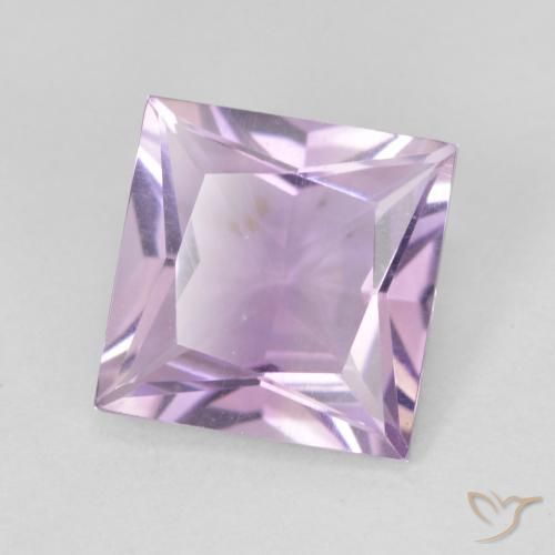Améthyste Violet clair naturelle Carré, 2.01 ct, VVS-VS