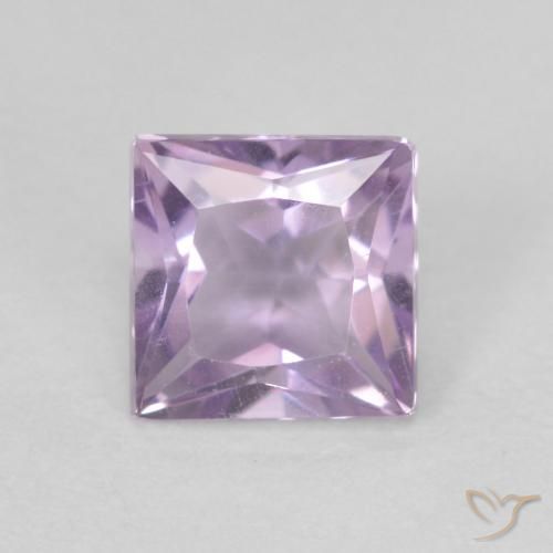 0.62ct Naturel Violet clair Améthyste, Carré, VVS