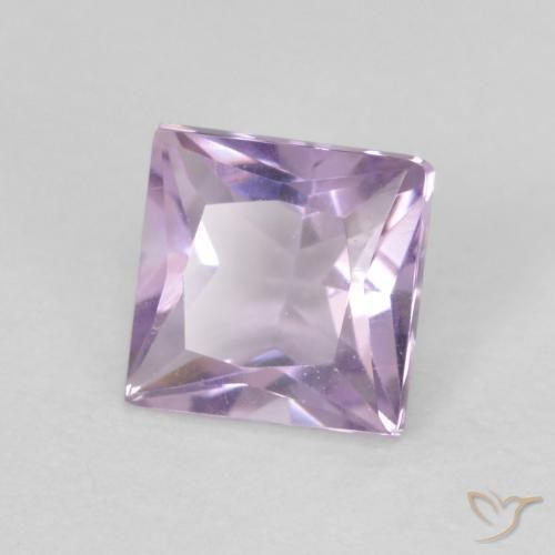 Améthyste Violet clair naturelle Carré, 0.62 ct, VVS