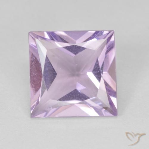Améthyste violet clair naturelle carré, 2,82 ct, VVS-VS