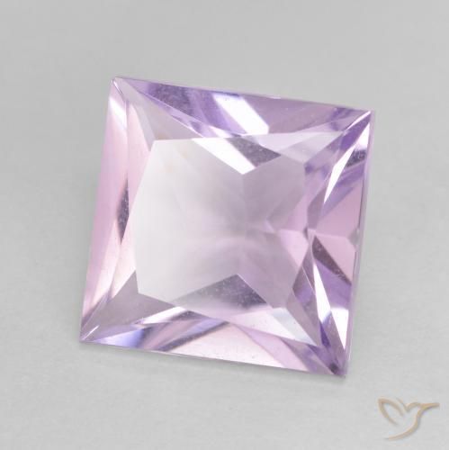 Améthyste violet clair naturelle carré, 2,82 ct, VVS-VS