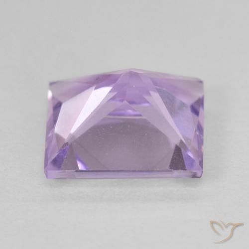 Améthyste violet clair naturelle carré, 2,82 ct, VVS-VS