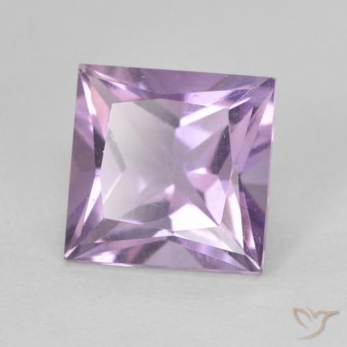 Améthyste Violet rose moyen naturelle Carré, 2.27 ct, VVS-VS