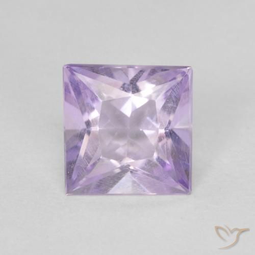0.79ct Naturel Violet clair Améthyste, Carré, VVS-VS