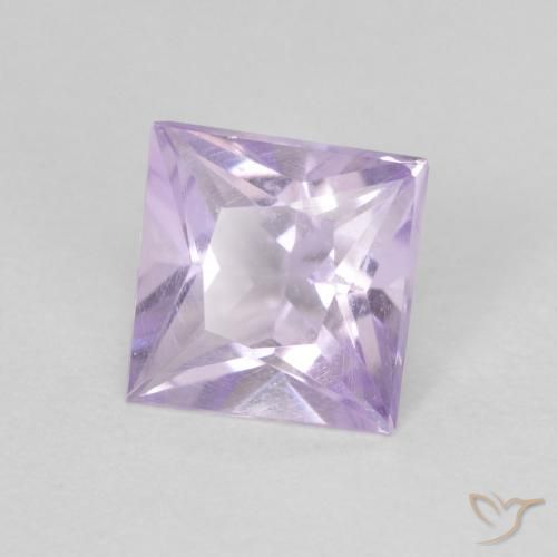 Améthyste Violet clair naturelle Carré, 0.79 ct, VVS-VS