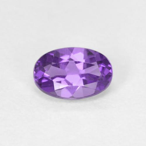Améthyste Violet foncé naturelle Coupe ovale, 0.44 ct, VVS-VS