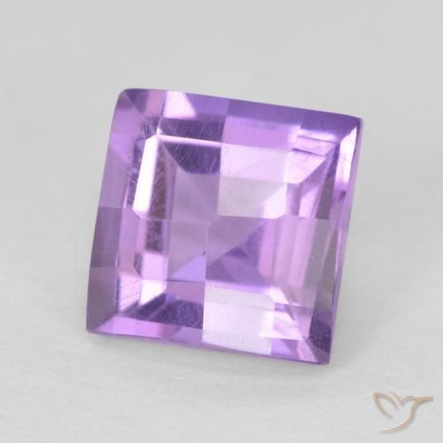 Améthyste Violet moyen naturelle Carré, 1.84 ct, VVS-VS
