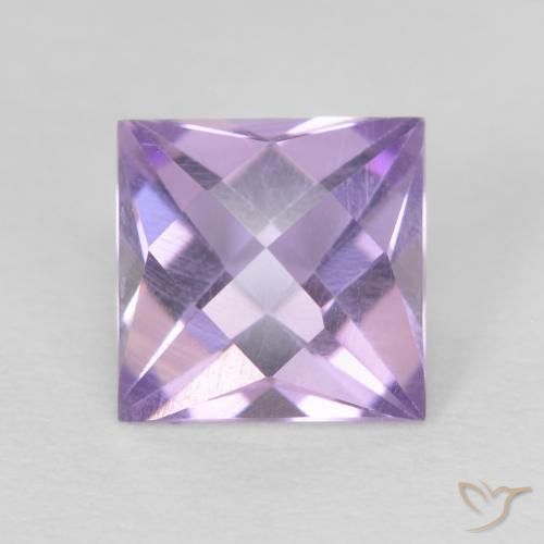 1.25ct Naturel Violet Rosâtre Améthyste, Carré, VVS-VS
