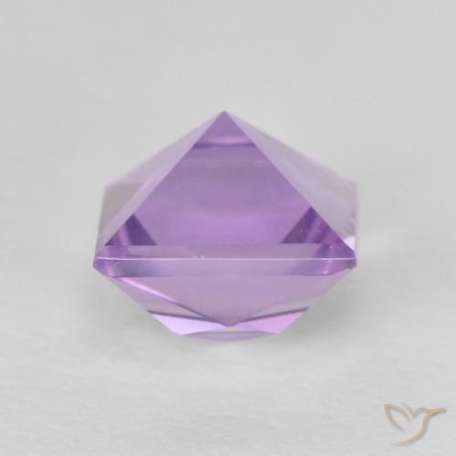 Améthyste Violet Rosâtre naturelle Carré, 1.25 ct, VVS-VS