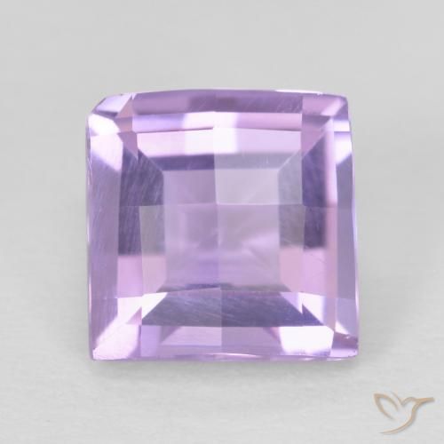1.44ct Naturel Violet Rosâtre Améthyste, Carré, VVS-VS