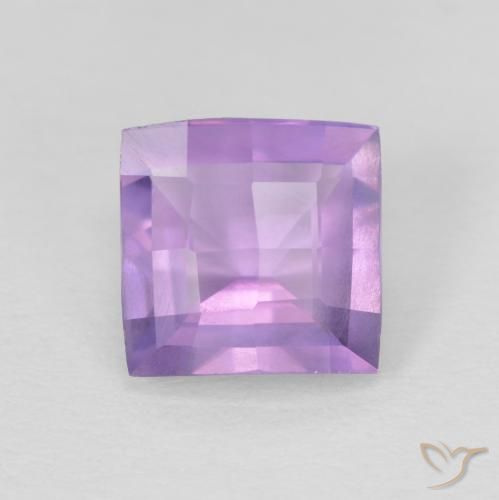 1.23ct Naturel Violet Rosâtre Améthyste, Carré, VVS-VS