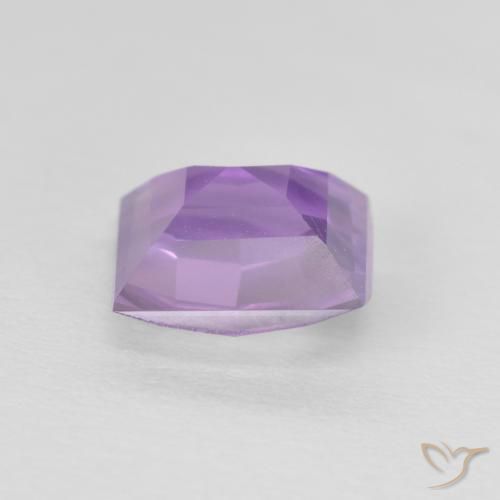 Améthyste Violet Rosâtre naturelle Carré, 1.23 ct, VVS-VS