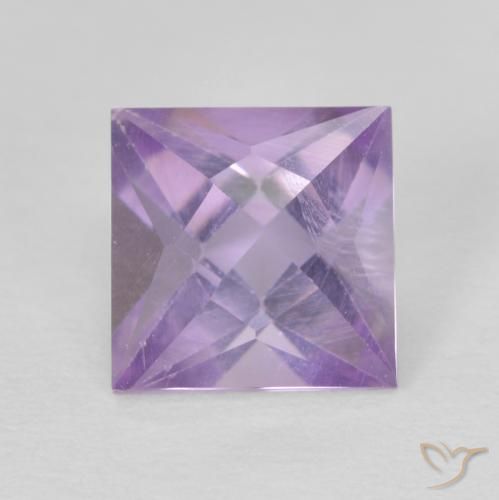 1.21ct Naturel Violet Rosâtre Améthyste, Carré, VVS-VS