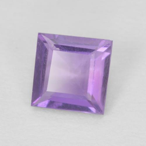 Améthyste Violet Rosâtre naturelle Carré, 0.37 ct, VVS-VS
