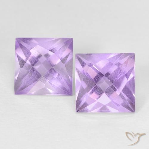 2.49ctw Naturel Violet moyen Améthyste, Carré, VVS-VS